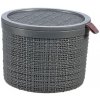 CURVER JUTE 2L Košík okrúhly 17 x 17 x 13 cm, tmavo sivý 01903-G44