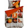 Gipetex Natural Dream 3D talianská obliečka 100% bavlna Canella pomaranč & klinčeky - 140x220 / 70x90 cm