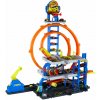 Hot Wheels City Maxi garáž se smyčkami, autem a vrtulníkem (mJBM74)