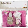 Smoby detská podložka Baby Nurse a set na prebaľovanie pre bábiku 024362 tmavoružová