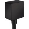 Hansgrohe 26455670 FIXFIT prípojka hadice Square so spätným ventilom, matná čierna