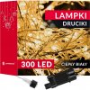 SPRINGOS LED reťaz Nano Ježko 3m 300LED 8 funkcií IP44 teplá biela