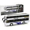 mamido Policajný autobus Dvojposchodový autobus biely so zvukom napätia