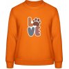 AWDis Sweat Mikina - Nápis LOVE s labkou - Orange Crush - 4XL - Dámske