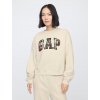 GAP Oversize mikina s logom Béžová XS Béžová Béžová