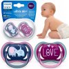 Avent Philips silikon cumlík Air fialová/ružová 2ks