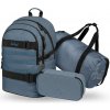 SADA 3 Skate Dust Blue: batoh, peračník, športová taška
