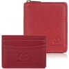 Paolo Peruzzi Darčeková sada - dámska kožená peňaženka a kožené puzdro na karty | červená ZUP-143-RD