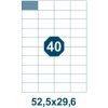 Samolepiace etikety, dĺžka 52,5 mm, šírka 29,7 mm, 40 ks na archu A4, 100 listov/bal.