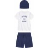 lupilu® Chlapčenská letná súprava, 3-dielna 122/128, námornícka modrá/biela (100362764)