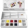 Vinsor & Newton akvarelové farby Cotman Floral 8 polvanvičiek + štětec