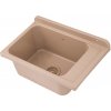 Gamma Selva, univerzálna plastová výlevka 58x38x26,7 cm + sifón, 1-komorová, béžová, GMA-KGS58-B