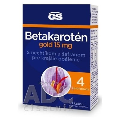 GS Betakarotén gold 15 mg cps s nechtíkom a šafranom 30 ks