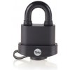 Zámok Yale Y220B/51/118/1, High Security, visiaci, laminovaná oceľ, čierny, 53 mm, 3 kľúče