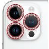 AppleKing tvrdené sklá posádzané kamienkami na ochranu šošoviek zadného fotoaparátu pre iPhone 14 Pro/14 Pro Max - červená - možnosť vrátiť tovar ZADARMO do 30tich dní