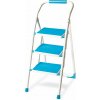 PROFI TOOLS Schodíky do domácnosti 3× 1 priečka, modré JZ919-3B