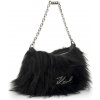 KABELKA KARL LAGERFELD K/EVENING MINI SHB FAUX FUR BLACK