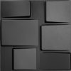 Obkladové panely 3D PVC TETRIS čierny D098B, cena za kus, rozmer 500 x 500 mm, , IMPOL TRADE