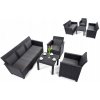 Zostava záhradného nábytku plast Keter sivá, 4-dielna