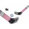 FLOORBEE 6x Albatross 36 JR Red + Balls čierna / červená, 75cm (=85cm), 4x ľavá + 2x pravá
