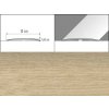 Prechodové lišty A72 - SAMOLEPIACE šírka 10 x výška 0,62 x dĺžka 200 cm - dub mocca