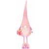 MagicHome Vianočná dekorácia škriatok ružový 56 cm