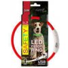 Obojek DOG FANTASY LED nylonový červený S/M