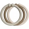 Bibs Loops Kroužky 12 ks Sand dark oak vanilla