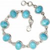 Nefertitis Larimar náramok striebro Ag 925 B541 NF57369 - 19 - 20 cm, 18,3 g