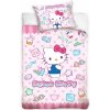 Carbotex · Obliečky do detskej postieľky Hello Kitty - motív Sladké snívanie - 100% bavlna - 40x60 cm + 100x135 cm