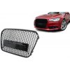 KITT Front Badgeless Grille suitable for Audi A6 C7 4G (2011-10.2014) Shiny Black