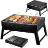 Zaparkorun Cestovný prenosný skladací gril na drevené uhlie Grillbox