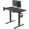 Výškovo nastaviteľný elektrický stôl EGON, 1100 x 720 x 600 mm, orech/ čierny