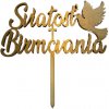 Drevený zápich Sviatosť Birmovania Holub-zlatý (1ks)