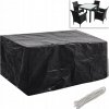 Obal na záhradný nábytok, súprava 140 x 180 x 90 cm, čierny