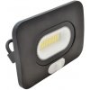 Tracon electric LED SMD reflektor čierny s čidlom 10W neutrálna biela