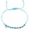Evolution Group Tyrkysový textilný náramok s apatitom 13059.3