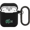 Lacoste Croc Logo silikónový obal s karabínou pre AirPods 1/2 - čierny 3666339100650 - možnosť vrátiť tovar ZADARMO do 30tich dní