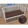 Detské jersey napínacie prestieradlo do postieľky JR-026 Čokoládovo hnedé 60 x 120 x 10 cm - do postieľky