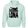 Swimming is in my DNA - Oversized mikina pánska Moon - kratšia + širšia - XL ( Frost )