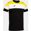 Joma Dres CREW IV COTTON T-SHIRT BLACK-YELLOW S/S Veľkosť: L