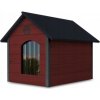 JAKS Búda pre psa so závesom Veľkosť: XL, Varianty: mahagónová, čierne rohy