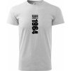 Limited edition 1964 pruh - Tričko extra veľké (5-8XL) - 5XL ( Svetlosivý melír )