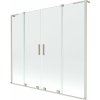 Mexen Velar L Duo, 2-krídlová posuvná vaňová zástena 170 x 150 cm, 8mm číre sklo, brúsená oceľ, 896-170-003-02-97