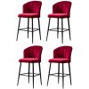 Súprava barových stoličiek Rubi Claret Red, 4 ks, 4 ks