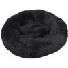 Okrúhly plyšový pelech pre psy a mačky Čierna