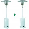 Set 2x MEVA Terasový plynový ohrievač Etna - biela