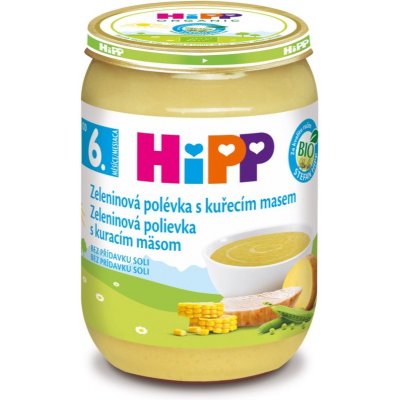 Hipp BIO zeleninová polievka s kuracím mäsom detský príkrm 190 g