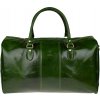 NovaKabelka.sk Galba Verde kožená cestovná taška zelená