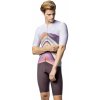 ALÉ Cycling Clothing ALÉ PR-E Rainbow SS, Beige Veľkosť: S Dizajnový letný cyklo dres s krátkym rukávom